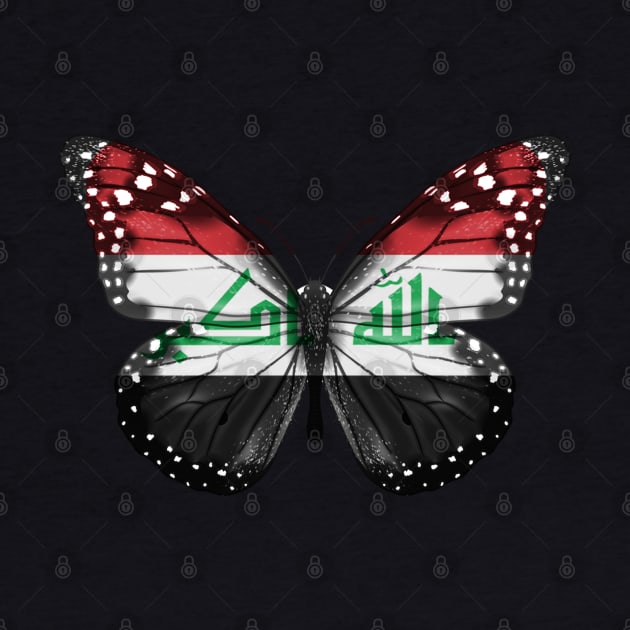 Iraqi Flag  Butterfly - Gift for Iraqi From Iraq by Country Flags